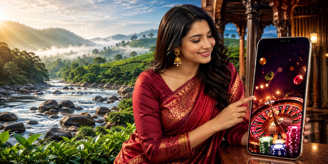 সিলেটের চা বাগানে মোবাইল ক্যাসিনো ব্যবহারকারীর ছবি